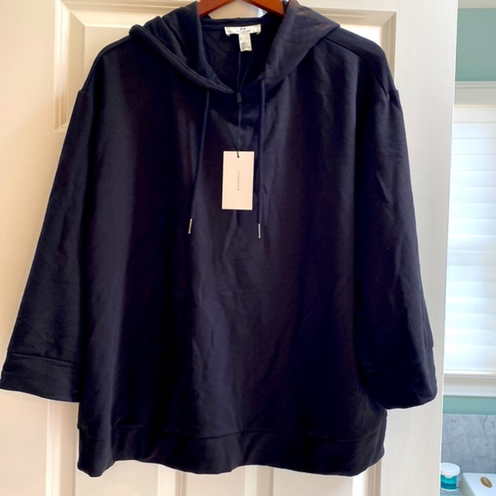 New Halston Black Soft Hoodie